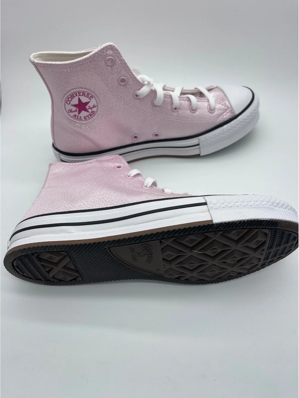 Converse Chuck Taylor All Star High Top Sneakers Pink Metallic